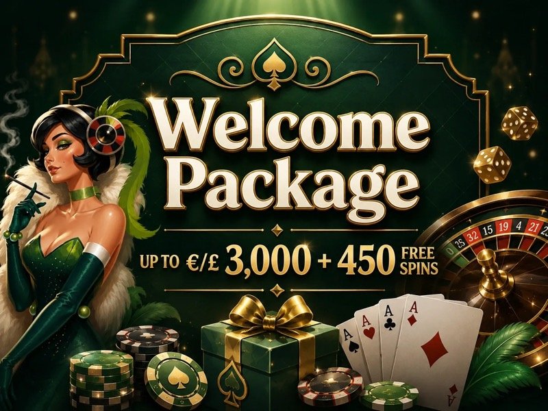 Slotlair welcome package banner advertising up to £3,000 and 450 free spins, shown on the Slotlair bonus breakdown